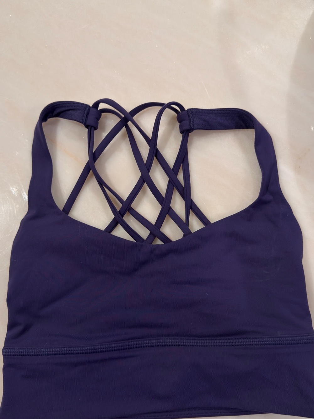 lululemon athletica Strappy Back Sports Bra - Dark Purple